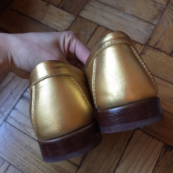 Weejuns Gold Leather Loafers - Picture 5 of 7